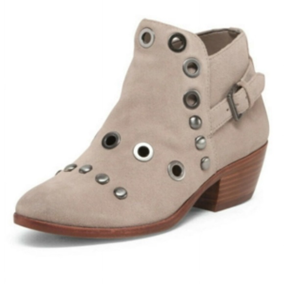 Sam Edelman Shoes - Sam Edelman Pedra Ankle Bootie putty suede grommets edgy boho rockstar 7.5 NWOT